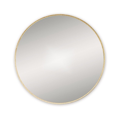 Docklands round brass bathroom mirror